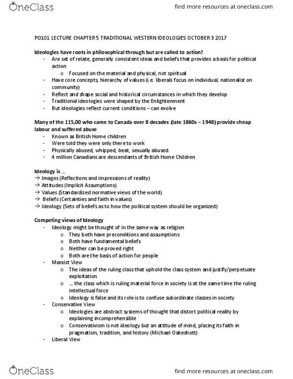 PO101 Chapter Notes - Chapter 5-6: Neoliberalism, Leonard Hobhouse, Pierre-Joseph Proudhon thumbnail