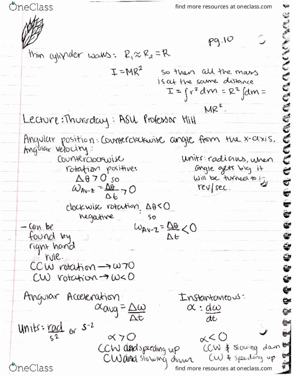 PHY 121 Lecture 11: Rotational Kinematics Part 2 thumbnail