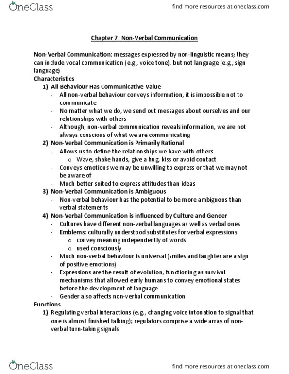 OL109 Chapter Notes - Chapter 7: Speech Disfluency, Kinesics, Paralanguage thumbnail