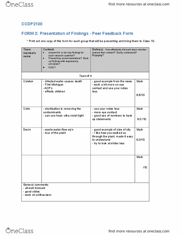 CCDP 2100 Lecture 1: Form 3 - Team 4 thumbnail