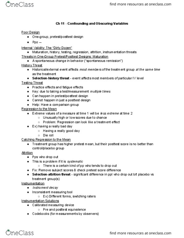 PSYCH 2300 Lecture Notes - Lecture 11: Demand Characteristics, Observer-Expectancy Effect, Type I And Type Ii Errors thumbnail