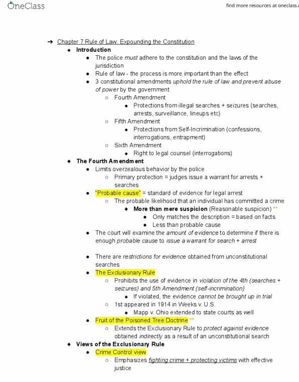 CRJU 302 Lecture Notes - Lecture 3: Third Enforcement Act, Gross Negligence, Blue Lives Matter thumbnail