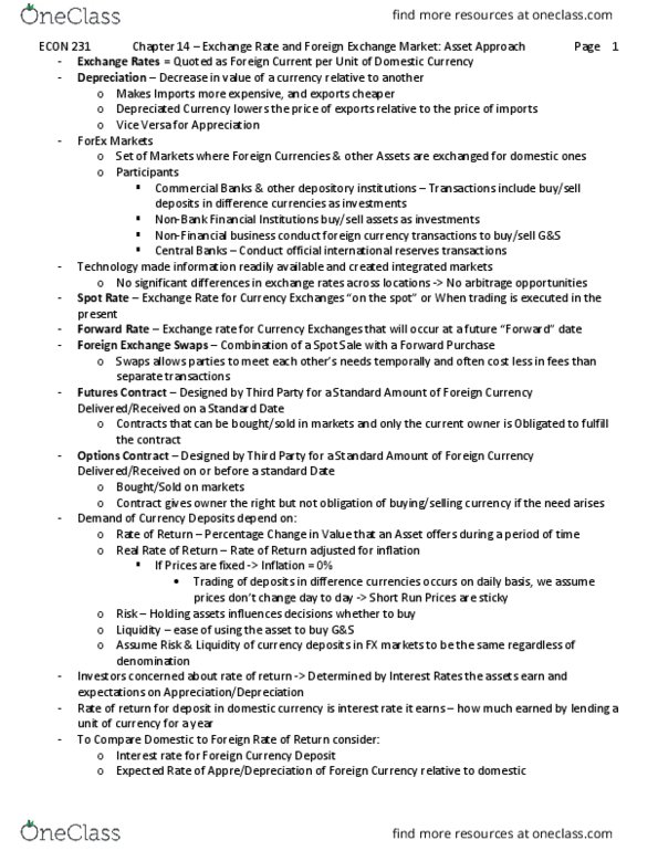 ECON231 Lecture Notes - Lecture 3: Utah Transit Authority, Arbitrage, Interest Rate thumbnail