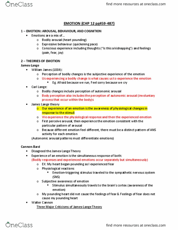 PSY 1101 Lecture Notes - Lecture 8: Muscle Tone, Blood Pressure, Brainstem thumbnail