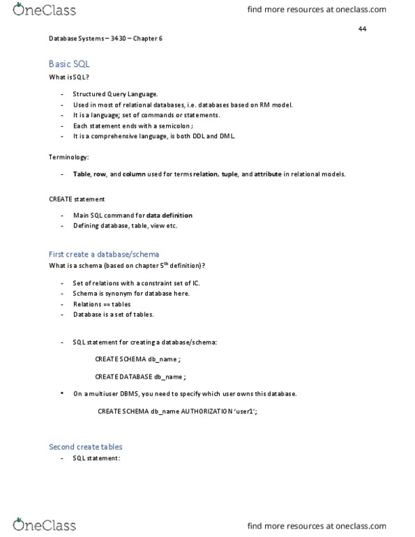 CS 3430 Lecture Notes - Lecture 16: Unique Key, Referential Integrity, Data Integrity thumbnail