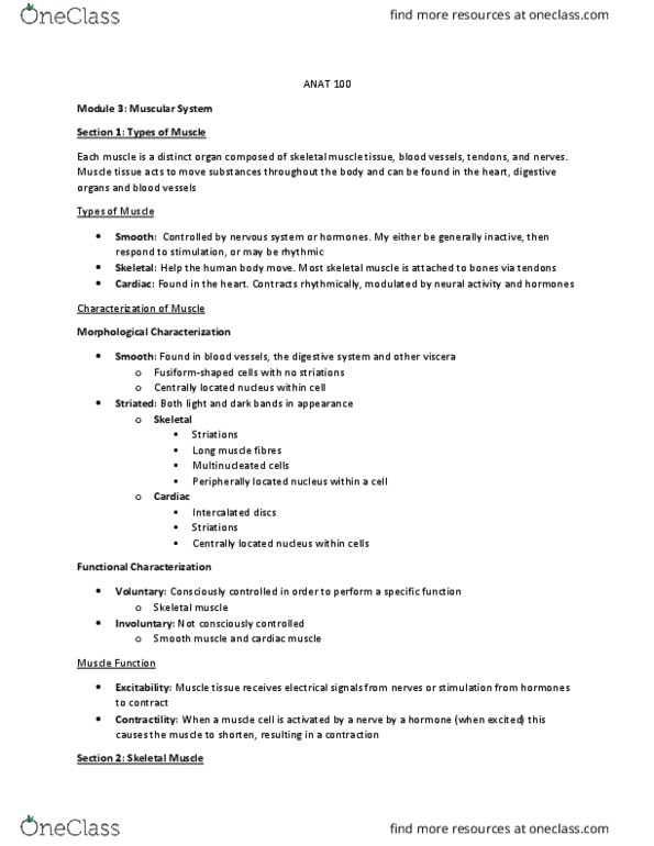 ANAT 100 Lecture Notes - Lecture 3: Splenius Muscles, Externals, Frontal Bone thumbnail