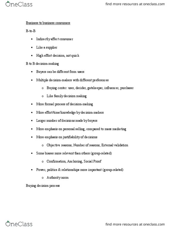 MRKT 452 Lecture Notes - Lecture 10: Sales Process Engineering, Fast-Moving Consumer Goods, Hire Purchase thumbnail