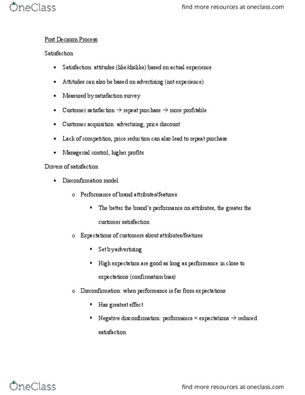 MRKT 452 Lecture Notes - Lecture 6: Availability Heuristic, Planning Fallacy, Loss Aversion thumbnail