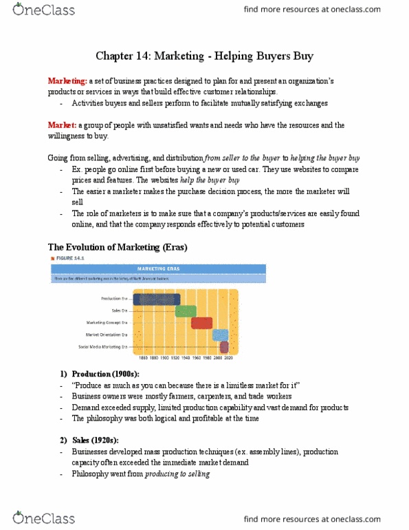 COMMERCE 1E03 Chapter Notes - Chapter 14: Market Segmentation, Data Warehouse, Sales Promotion thumbnail