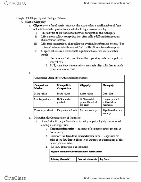 ECON 2106 Chapter Notes - Chapter 13: Clayton Antitrust Act, Predatory Pricing, Monopoly Price thumbnail