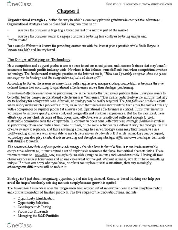 OIM 210 Chapter Notes - Chapter 1: Wavelength-Division Multiplexing, Network Effect, Critical Role thumbnail