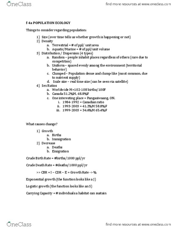 ERTH 1006 Lecture Notes - Community Structure, Overgrazing, Autotroph thumbnail