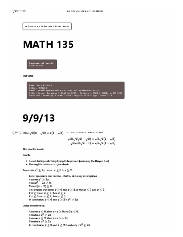 MATH135 Lecture : MATH135 Fall 2013 thumbnail