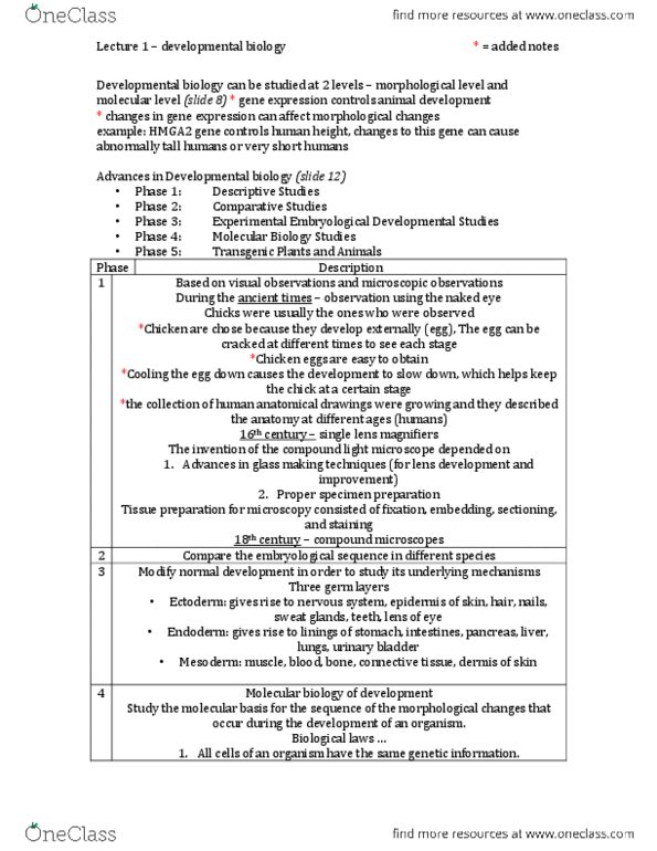 BIOC19H3 Lecture Notes - Housekeeping Gene, Genetically Modified Organism, Recapitulation Theory thumbnail