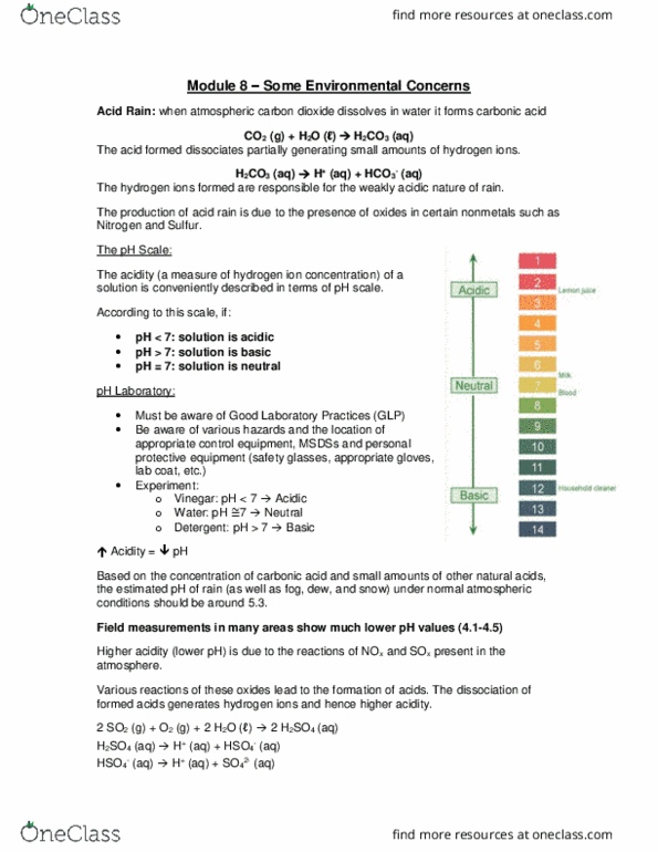 CHEM 208 Lecture Notes - Lecture 8: Global Warming Potential, Fluorine, World Meteorological Organization thumbnail