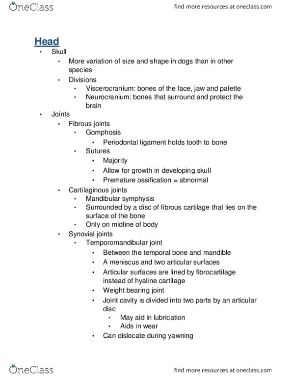 VIBS 305 Lecture Notes - Lecture 18: Wisdom Tooth, Rima Glottidis, Eustachian Tube thumbnail