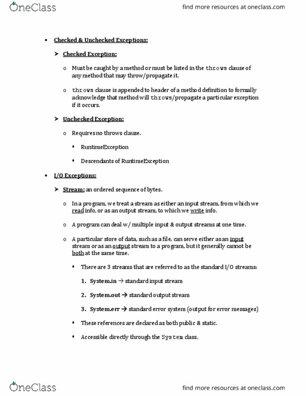 CS 121 Lecture Notes - Lecture 70: Exception Handling thumbnail