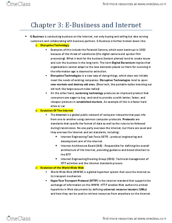 ITM 100 Chapter Notes - Chapter 3: Priceline.Com, Mass Customization, Personalization thumbnail