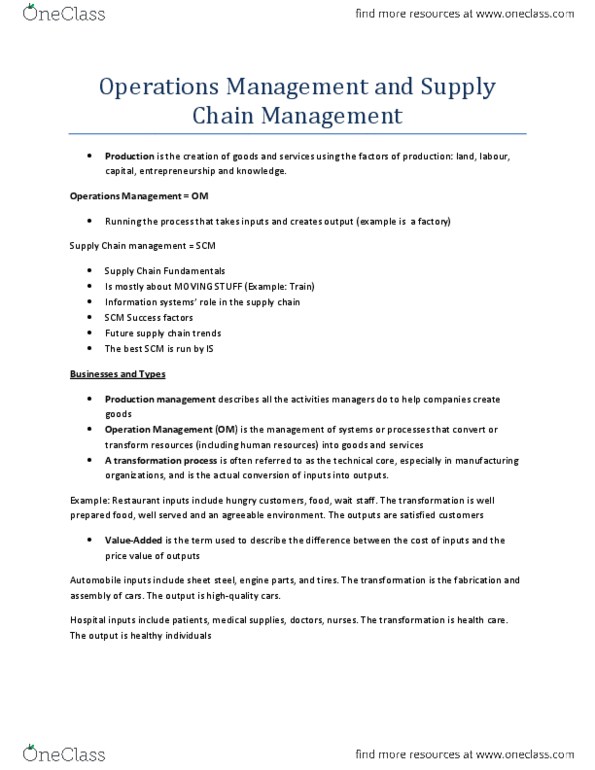 ITM 100 Chapter Notes - Chapter 5: Switching Barriers, Material Requirements Planning, Purchase Order thumbnail
