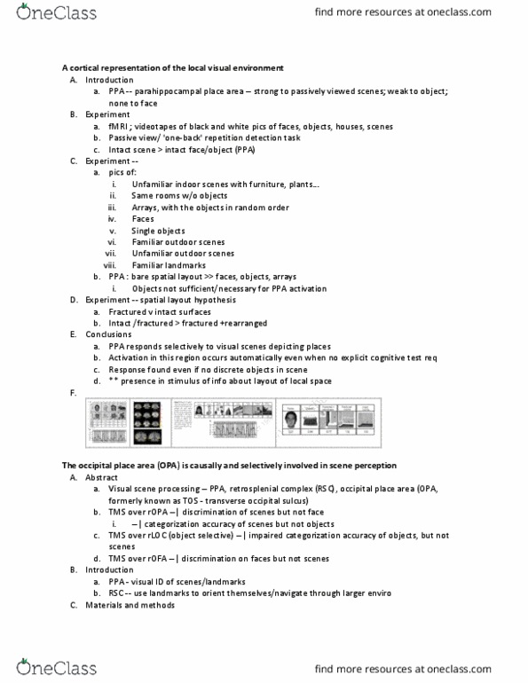 PSYC 215 Chapter Notes - Chapter 8: Unix System Iii, Parahippocampal Gyrus, Cognitive Test thumbnail