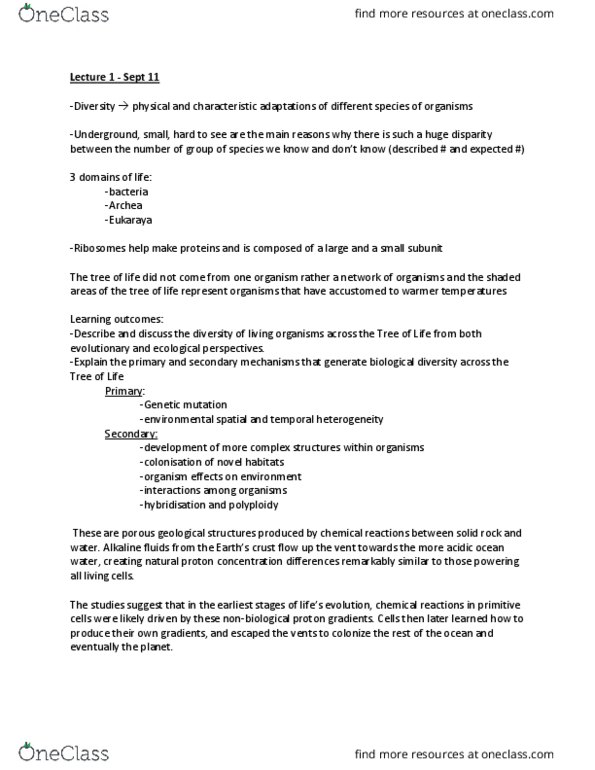 BIOL 201 Lecture Notes - Lecture 1: Influenza A Virus, Reassortment, Paraphyly thumbnail