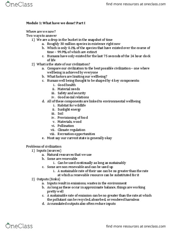 BIOL 350 Lecture Notes - Lecture 1: Energy Density, Arable Land, Carbon Sink thumbnail