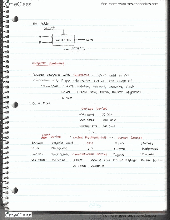 EECS 1520 Midterm: Midterm #2 Notes (2) - Computer Hardware - OneClass