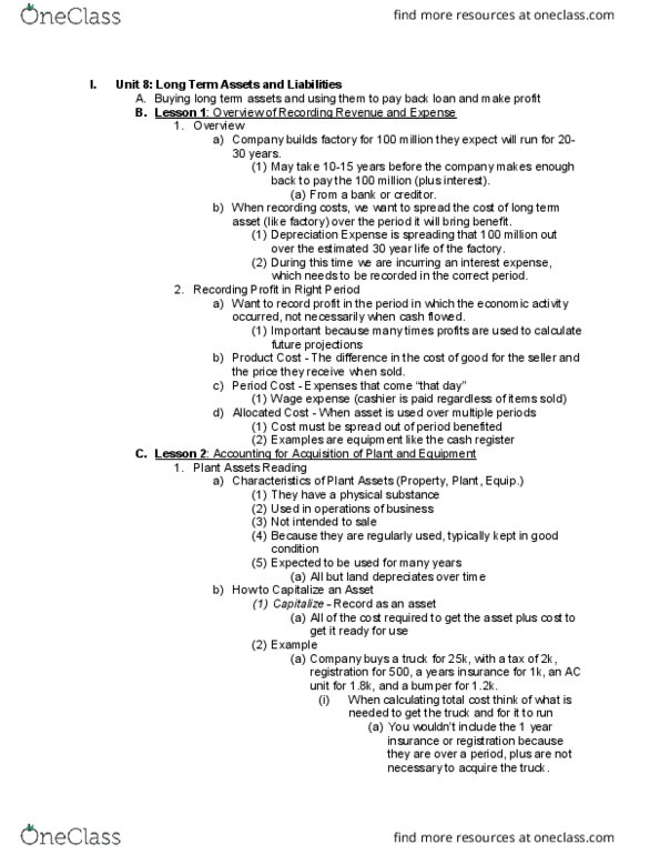 ACC 310F Lecture Notes - Lecture 8: Income Statement, Promissory Note, Cash Register thumbnail