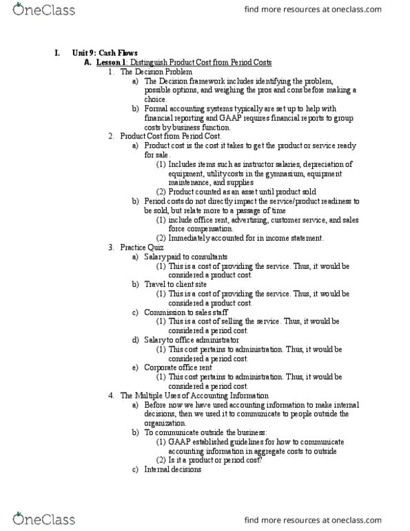 ACC 310F Lecture Notes - Lecture 9: Jones Family, Matching Principle, Gross Margin thumbnail