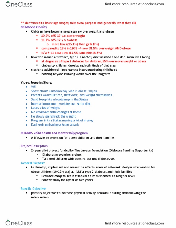 Health Sciences 1001A/B Chapter Notes - Chapter CHAMP: Serving Size, Buddy System, Dual-Energy X-Ray Absorptiometry thumbnail