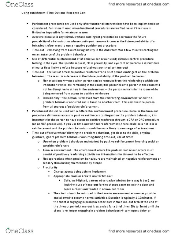 PSYCO282 Lecture Notes - Lecture 17: Reinforcement, Stimulus Control thumbnail