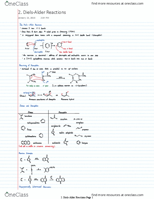 CHEM 283 Lecture 5: 2. Diels-Alder Reactions thumbnail