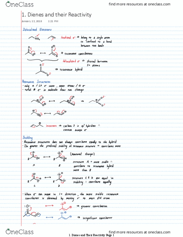 CHEM 283 Lecture 1: 1. Dienes and Their Reactivity thumbnail