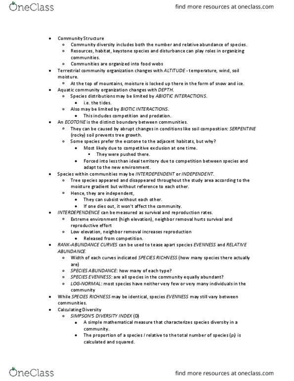 BIOSC 0370 Lecture Notes - Lecture 18: Insecticide, Intermediate Disturbance Hypothesis, Detritivore thumbnail