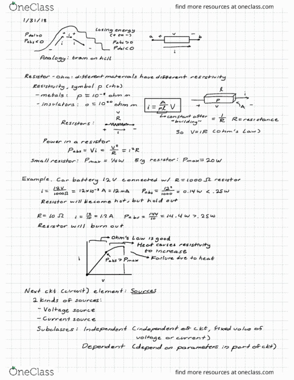 ECE 110L Lecture Notes - Lecture 4: Soo Line Railroad, Voltage Source, Current Source thumbnail