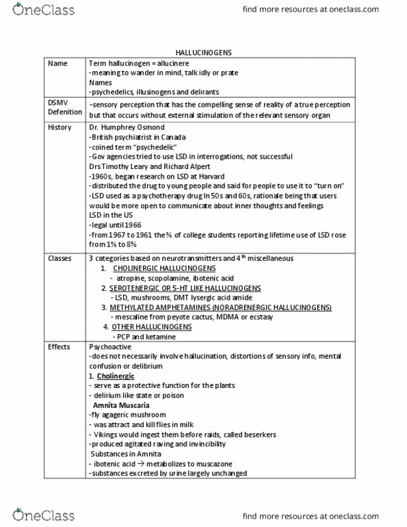 Psychology 2020A/B Lecture Notes - Lecture 20: Neuroplasticity, Monoamine Oxidase, Xerostomia thumbnail