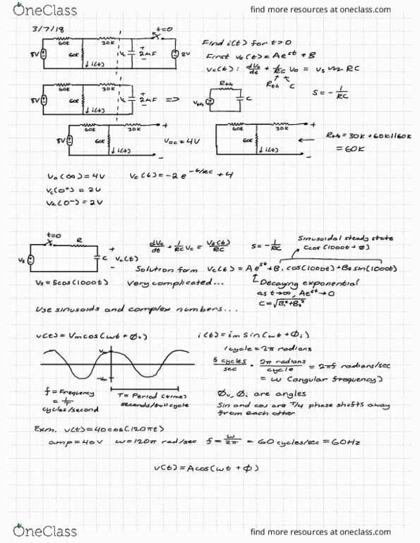 ECE 110L Lecture Notes - Lecture 13: Complex Conjugate, Angular Frequency, Complex Number thumbnail