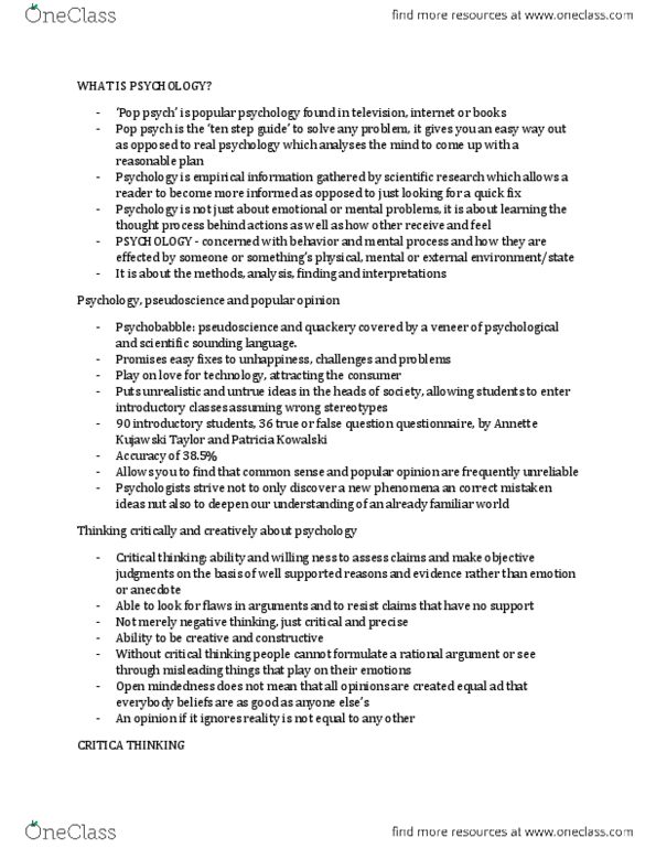 PS101 Lecture Notes - Autonomic Nervous System, Percentile, Palpitations thumbnail