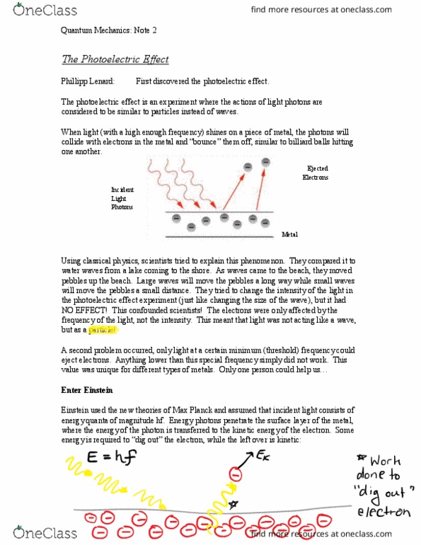 PHYSICS 1X00 Chapter Notes - Chapter 6.2: Work Function, Philipp Lenard, Wind Wave thumbnail