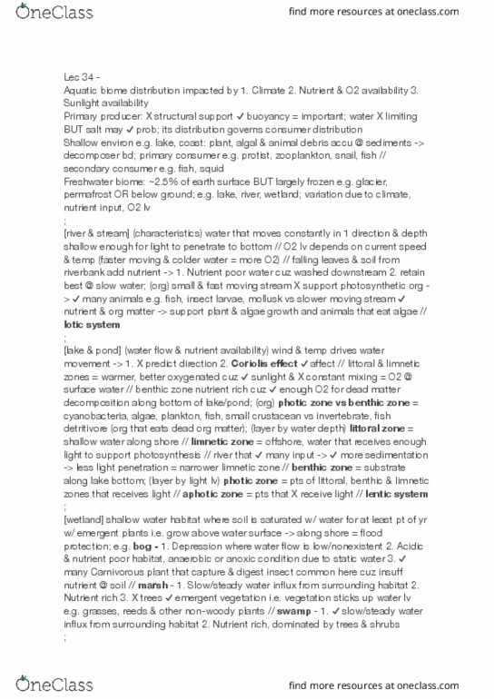 BIOA02H3 Lecture Notes - Lecture 34: Thermohaline Circulation, Lithosphere, Water Cycle thumbnail