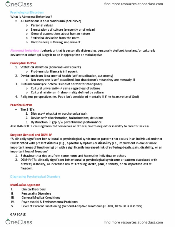 Psychology 1000 Chapter Notes - Chapter 16: Conversion Disorder, Extraversion And Introversion, Caudate Nucleus thumbnail