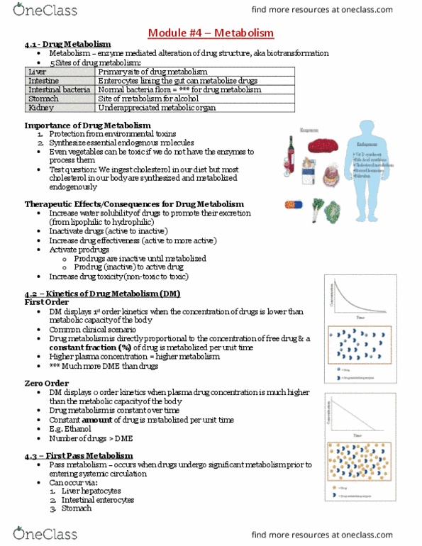 Pharmacology 2060A/B Lecture Notes - Lecture 4: Inflammation, Cyp3A4, Anticoagulant thumbnail