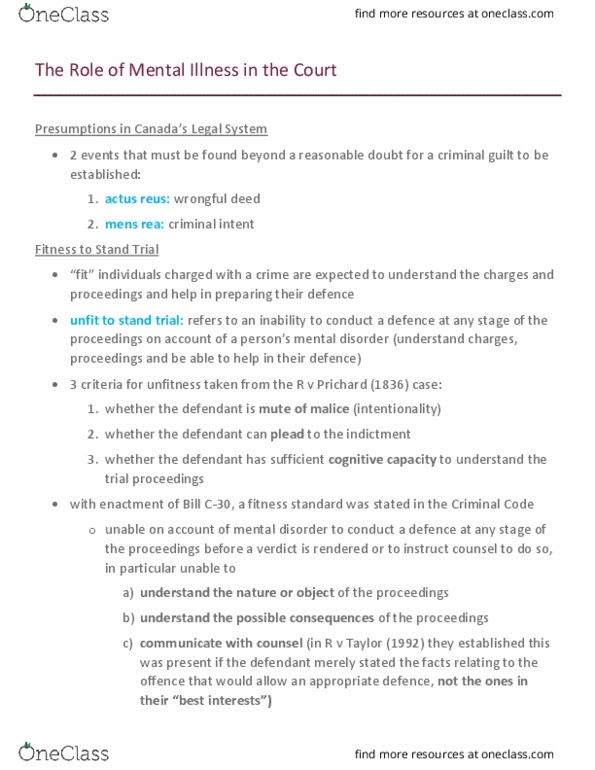 Psychology 2032A/B Chapter Notes - Chapter 8: Risk Assessment, Antipsychotic, Executive Functions thumbnail