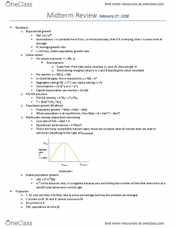 ECON C175 Lecture Notes - Lecture 13: Dependency Ratio, Demographic Dividend, Demographic Transition thumbnail