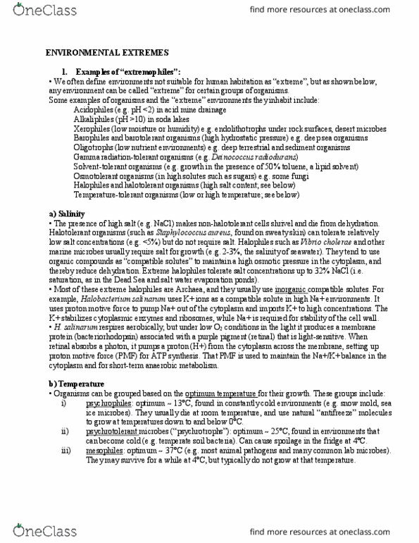 MICRB265 Lecture Notes - Lecture 14: Bioremediation, Sulfur Metabolism, Phospholipid thumbnail