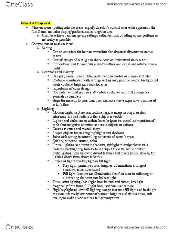 FAMST 46 Chapter Notes - Chapter 4: Vanishing Point, Symmetry In Biology, Motion Capture thumbnail