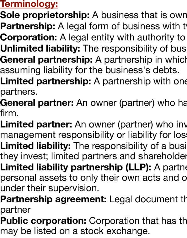 COMMERCE 1E03 Chapter Notes - Chapter 6: Limited Liability Partnership, Franchise Agreement, Limited Partnership thumbnail