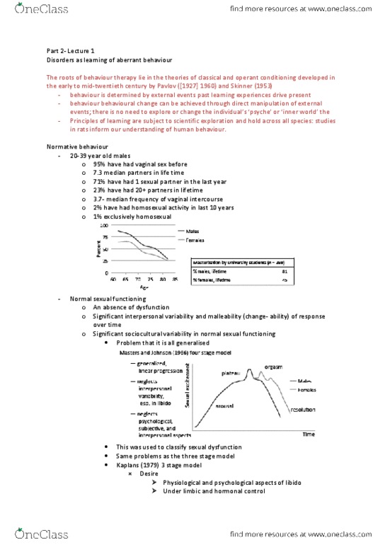 PSYC203 Lecture Notes - Libido, Sexual Dysfunction, Fetishism thumbnail