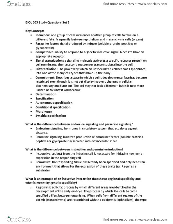 BIOL303 Lecture Notes - Post-Translational Modification, Repressor, Glycoprotein thumbnail