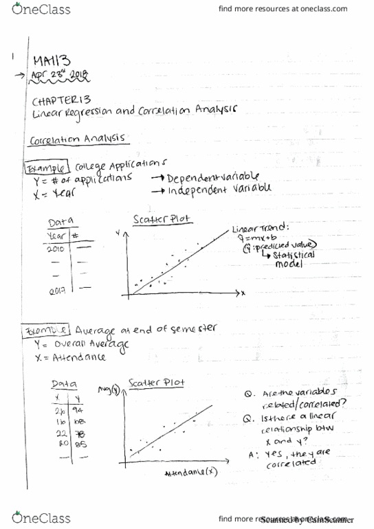 CAS MA 113 Lecture 34: Correlation Analysis thumbnail